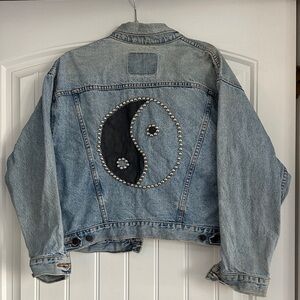 Levi's Blue Jean Jacket with Yin Yang Design